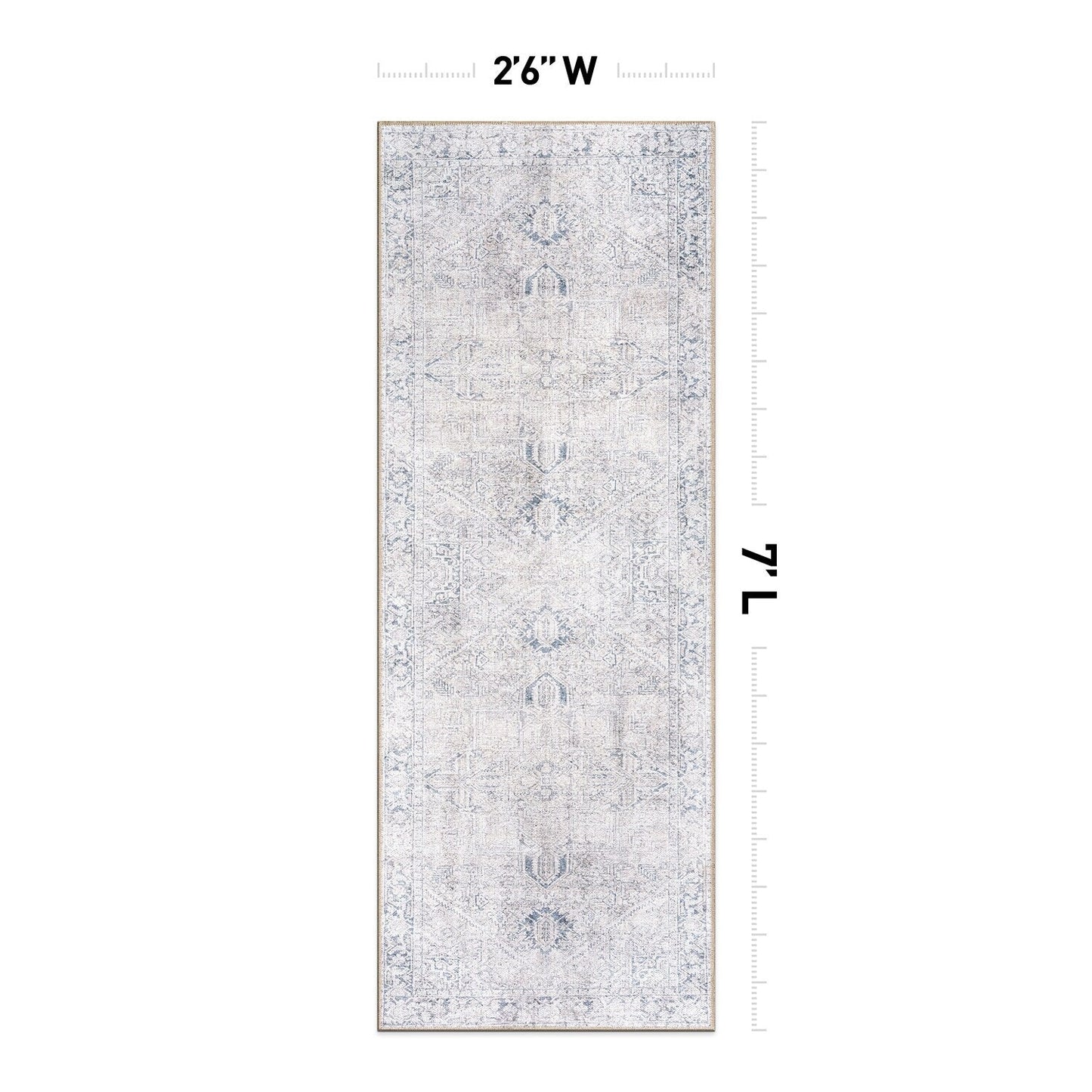 Tapis antidérapant lavable en machine à motif médaillon bohème vintage World Rug Gallery