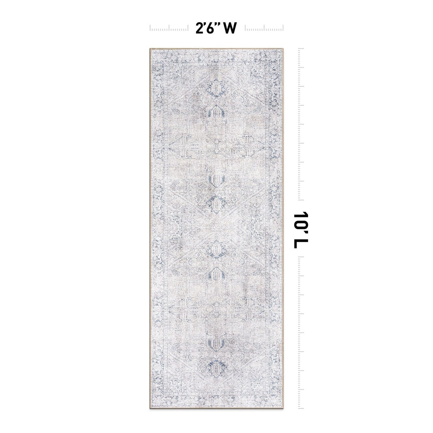 Tapis antidérapant lavable en machine à motif médaillon bohème vintage World Rug Gallery