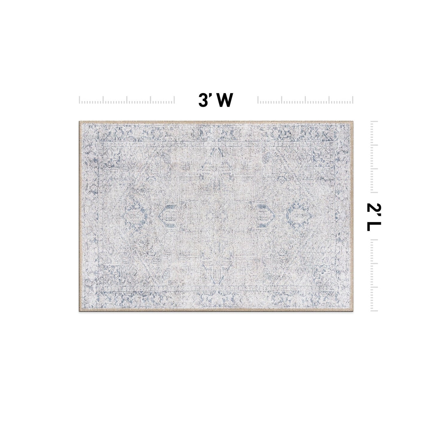 Tapis antidérapant lavable en machine à motif médaillon bohème vintage World Rug Gallery