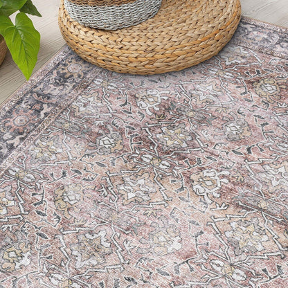 Tapis antidérapant lavable en machine, style vintage, World Rug Gallery