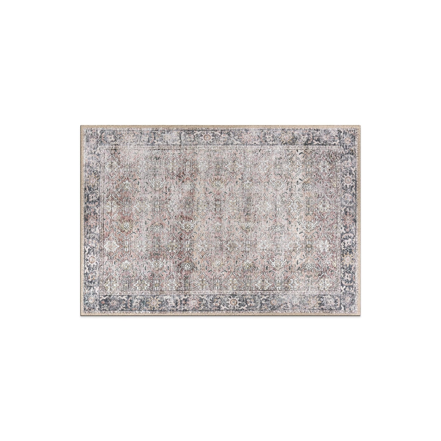 Tapis antidérapant lavable en machine, style vintage, World Rug Gallery