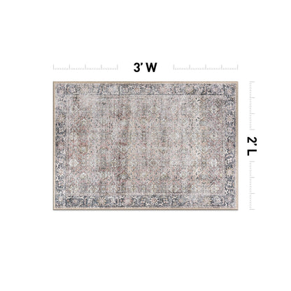 Tapis antidérapant lavable en machine, style vintage, World Rug Gallery