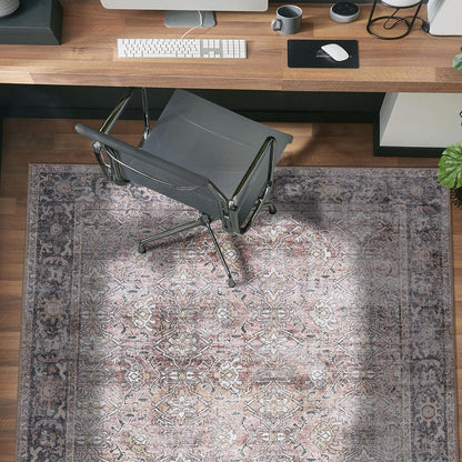 Tapis antidérapant lavable en machine, style vintage, World Rug Gallery