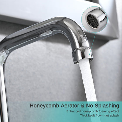 Robinet de lavabo de salle de bain de luxe YASINU de 8 pouces avec bonde escamotable