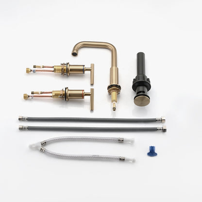 Robinet de lavabo de salle de bain de luxe YASINU de 8 pouces avec bonde escamotable