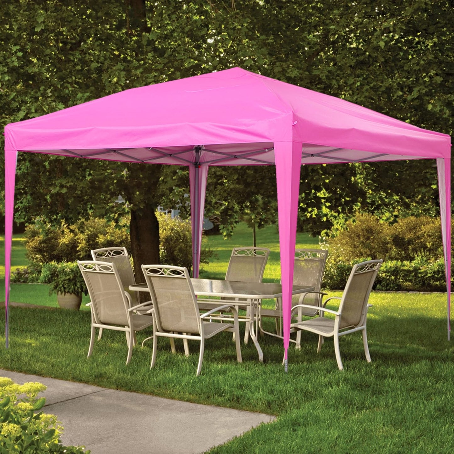 Tente de jardin pop-up Zenova 10' x 10' pour extérieur, tonnelle, fête, mariage