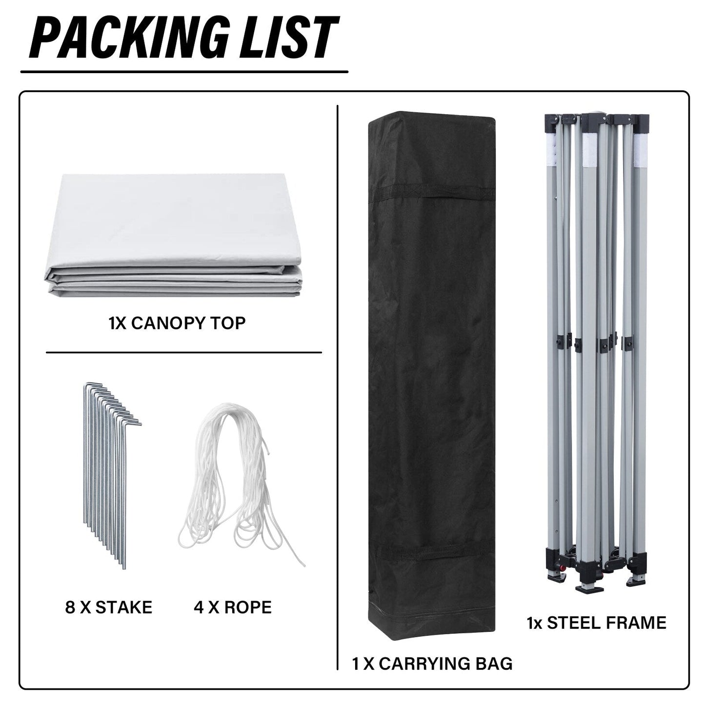 Tente de jardin pop-up Zenova 10' x 10' pour extérieur, tonnelle, fête, mariage