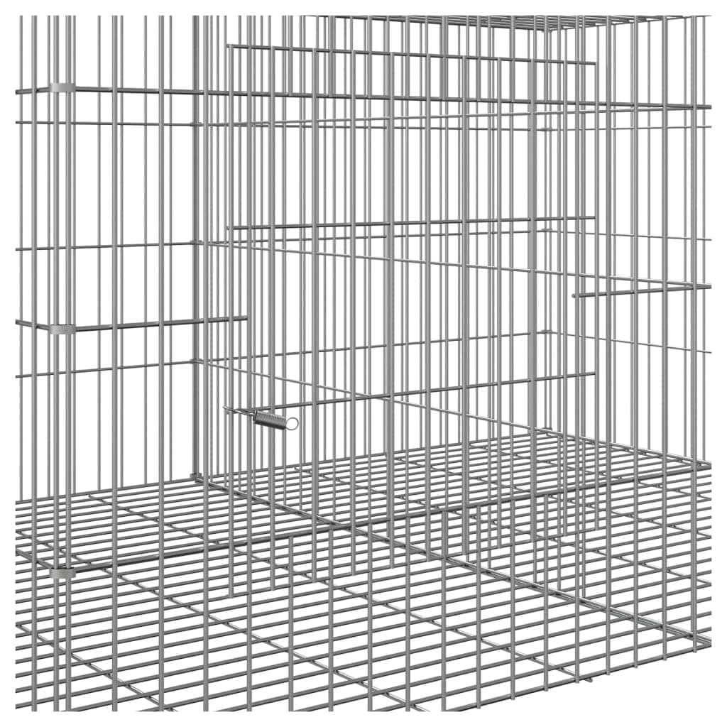 Cage à lapins 3 panneaux vidaXL, clapier, enclos pour animaux, en fer galvanisé